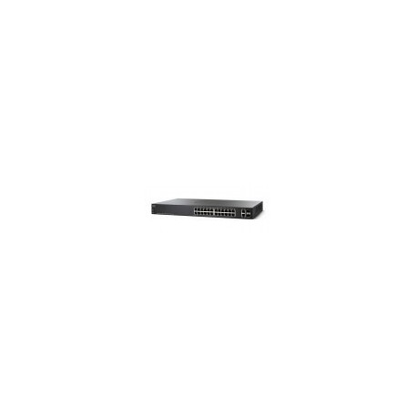 Switch Cisco SF250-24P-K9-NA - Administrable - 24 Puertos + 2 Puertos Gigabit/SFP + 2 Puertos SFP+ - PoE+ - 185w