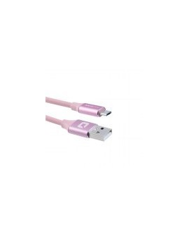 Cable USB MobiFree MB-923613 - USB 2.0/Micro USB - 1M - Rosa