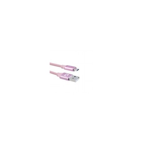 Cable USB MobiFree MB-923613 - USB 2.0/Micro USB - 1M - Rosa
