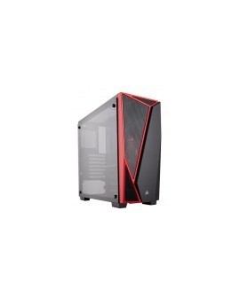 Gabinete Corsair Carbide SPEC-04 - Media Torre - ATX / M-ATX / M-ITX - Panel lateral - Negro / Rojo