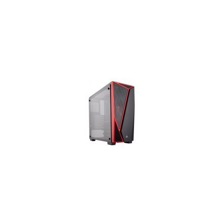 Gabinete Corsair Carbide SPEC-04 - Media Torre - ATX / M-ATX / M-ITX - Panel lateral - Negro / Rojo