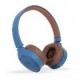 Diadema GHIA N2 - Inalámbrico - Bluetooth - 300mAh - Micrófono - Azul/Café