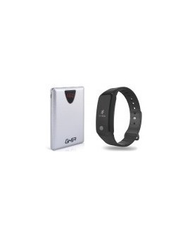 Power Bank GHIA Volta Slim 8,000 mAh Plata - SmartBand GHIA 0.49" Negro