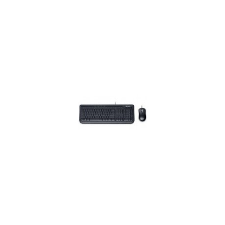Kit Teclado y Mouse Microsoft Desktop 600 - Alámbrico - USB - Español - Negro - BULK
