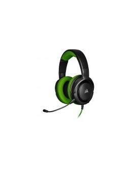 Diadema Corsair HS35 Stereo Gaming - Alámbrico - 3.5 mm - Micrófono - Verde