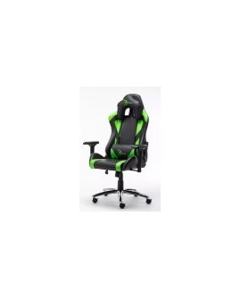 Silla Gamer Digital Design Master - Asiento acolchonado - Reclinable - Rueda C/Seguro - Negro/Verde