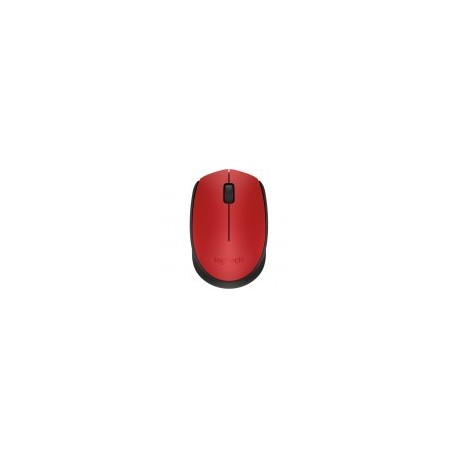 Mouse Logitech M170 - Inalámbrico - USB - Rojo