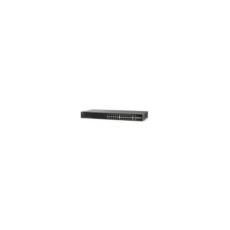Switch Cisco SG350X-24MP-K9-NA - Administrable - 24 Puertos + 2 Puertos Gigabit/SFP + 2 Puertos SFP - PoE+