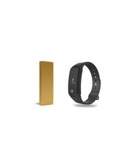 Power Bank GHIA 10,000 mAh Dorada - SmartBand GHIA 0.49" Negro