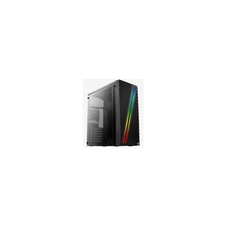 Gabinete AeroCool Streak - Media Torre - ATX / Mini-ITX / Micro-ATX - Panel lateral - RGB - Negro