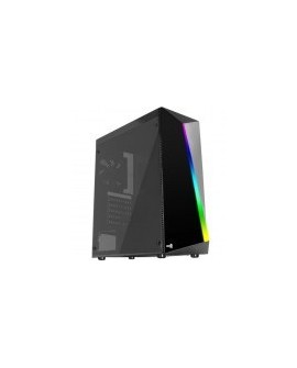 Gabinete AeroCool Shard - Torre Mediana - ATX / micro ATX / mini-ITX - RGB - 1 Ventilador - Negro