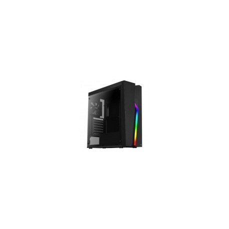 Gabinete AeroCool Bolt - Media Torre - ATX / M-ATX / M-ITX - 1 Ventilador - Panel Lateral - RGB - Negro