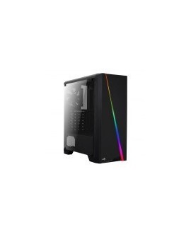Gabinete AeroCool Cylon - Media Torre - ATX / Mini-ITX / Micro-ATX - Panel lateral - RGB - Negro