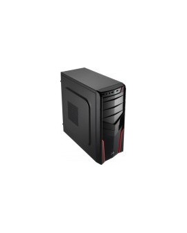 Gabinete AeroCool V2x - ATX - Media Torre - USB - Sin Fuente - Negro/Rojo