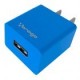 Cargador USB de Pared Vorago AU-105-V2 - 1 Puerto - 5V - Azul