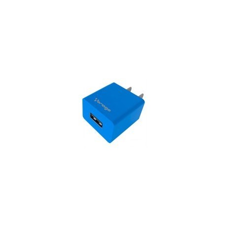 Cargador USB de Pared Vorago AU-105-V2 - 1 Puerto - 5V - Azul