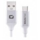 Cable USB MobiFree MB-923644 - USB 2.0/USB C - 1M - Blanco