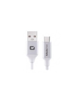 Cable USB MobiFree MB-923644 - USB 2.0/USB C - 1M - Blanco