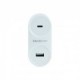 Cargador de Pared MobiFree MB-923354 - USB/USB Tipo C - Blanco