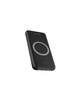 Power Bank Ginga GI18PBK02 - 10,000 mAh - Inalámbrica - Negro