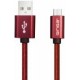 Cable Ginga Chrome GI18CAB01MIC-RO - USB 2.0 a Micro USB - 1m - Rojo