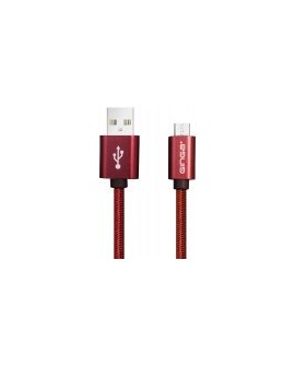Cable Ginga Chrome GI18CAB01MIC-RO - USB 2.0 a Micro USB - 1m - Rojo