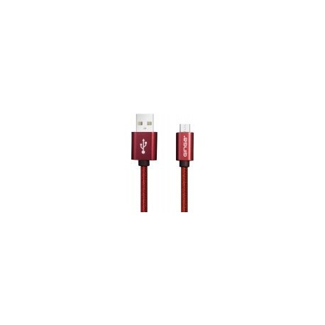 Cable Ginga Chrome GI18CAB01MIC-RO - USB 2.0 a Micro USB - 1m - Rojo