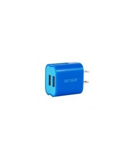 Cargador GINGA Spring Cubo - 2 USB - Azul