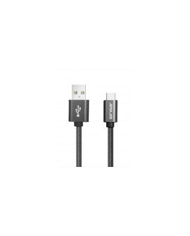 Cable USB Ginga - USB 2.0 - USB A - USB C - 1M - Macho - Gris