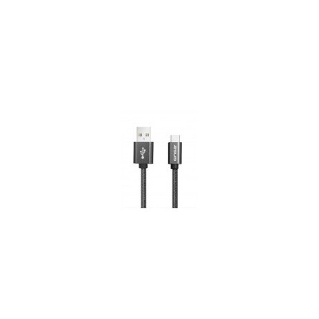 Cable USB Ginga - USB 2.0 - USB A - USB C - 1M - Macho - Gris