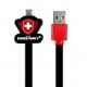 Cable USB Ginga Swiss Navy SN16CDR01 - 1m - USB - Micro - 3D - Negro/Rojo