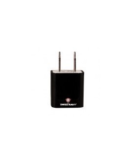 Cargador Ginga Swiss Navy SN16CU01 - Tipo Cubo - 1 Puerto - Negro