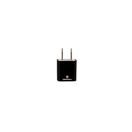 Cargador Ginga Swiss Navy SN16CU01 - Tipo Cubo - 1 Puerto - Negro