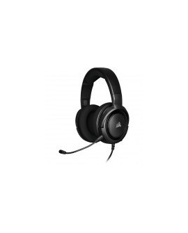 Diadema Corsair HS35 Stereo Gaming - Alámbrico - 3.5 mm - Micrófono - Carbón