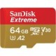 Memoria MicroSDXC SanDisk Extreme SDSQXA2-064G-GN6MA - 64GB - Clase 10 - UHS-I - A2 - C/Adaptador