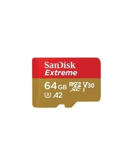 Memoria MicroSDXC SanDisk Extreme SDSQXA2-064G-GN6MA - 64GB - Clase 10 - UHS-I - A2 - C/Adaptador