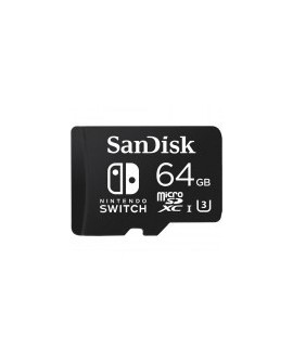 Memoria MicroSDXC SanDisk SDSQXAT-064G-GN6ZA - 64GB - Clase 3 - UHS-I - Para Nintendo Switch