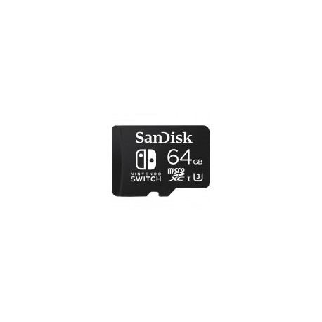 Memoria MicroSDXC SanDisk SDSQXAT-064G-GN6ZA - 64GB - Clase 3 - UHS-I - Para Nintendo Switch