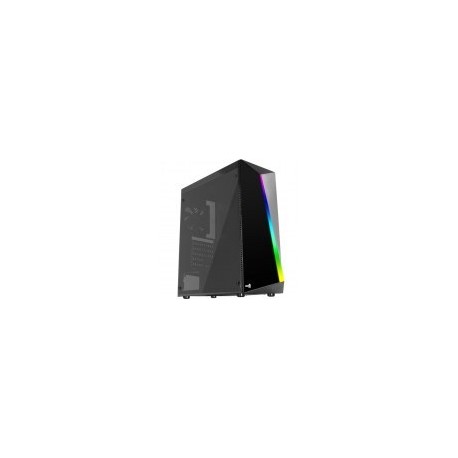 Gabinete AeroCool Shard - Torre Mediana - ATX / micro ATX / mini-ITX - RGB - 1 Ventilador - Negro