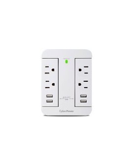 Supresor de Picos CyberPower GP400U4AWH - 4 Contactos - 4A - Blanco