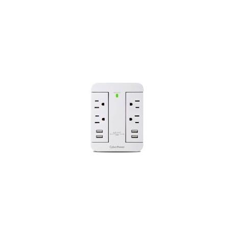Supresor de Picos CyberPower GP400U4AWH - 4 Contactos - 4A - Blanco