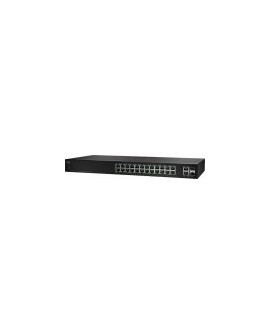 Switch Cisco SF112-24 - 24 Puerto - No administrado - Rack - Negro