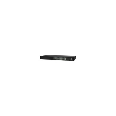 Switch Cisco SF112-24 - 24 Puerto - No administrado - Rack - Negro